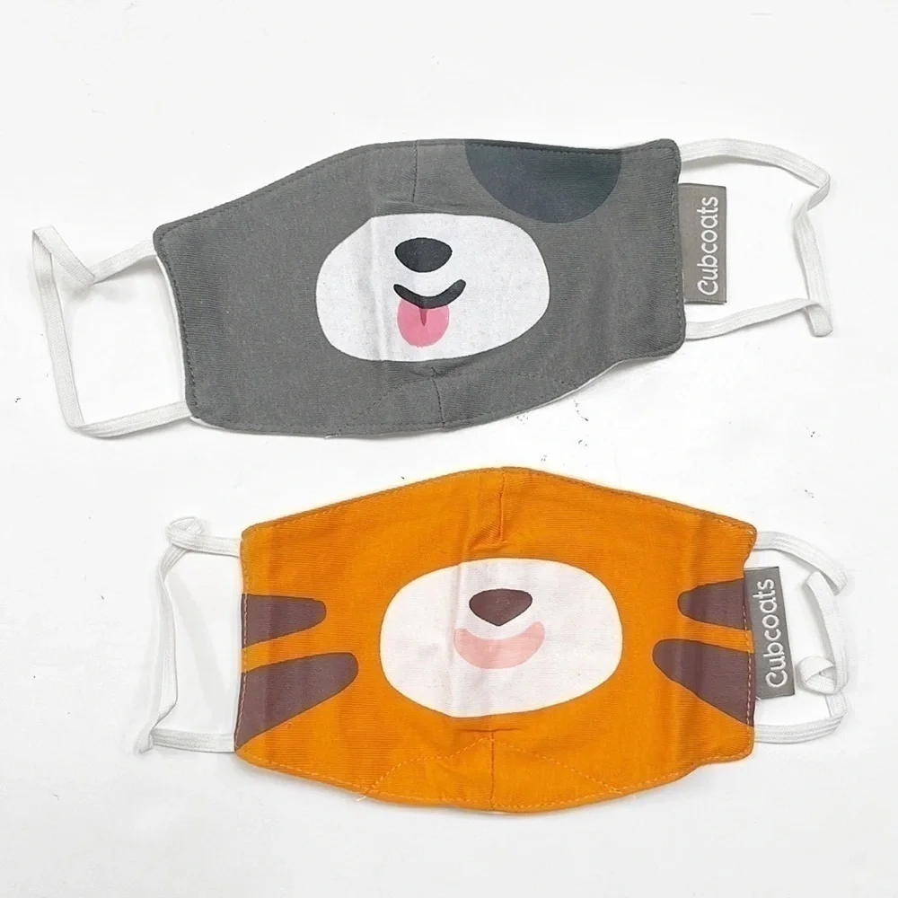 Cubcoats animal face masks for kids - 2 pack